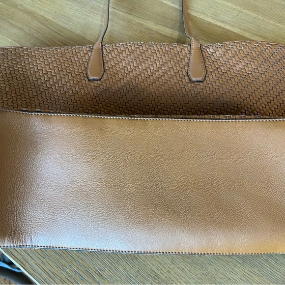 Tory Burch Weave Leather Tote - Tan - Picture 6 of 11